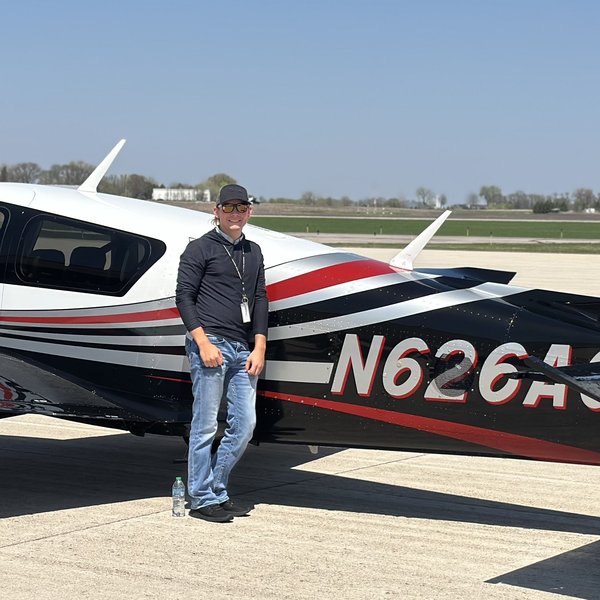 Brayden Emmert with Mooney N626AG (Dusty-supplied IMG_8506)